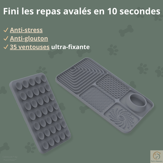 CalmLick™・Tapis de léchage anti-glouton & anti-stress