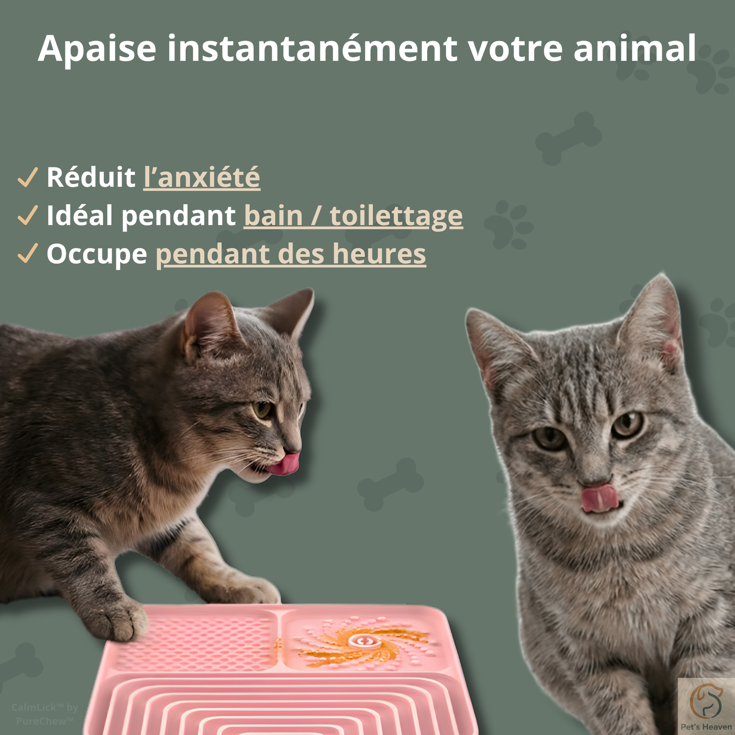 CalmLick™・Tapis de léchage anti-glouton & anti-stress