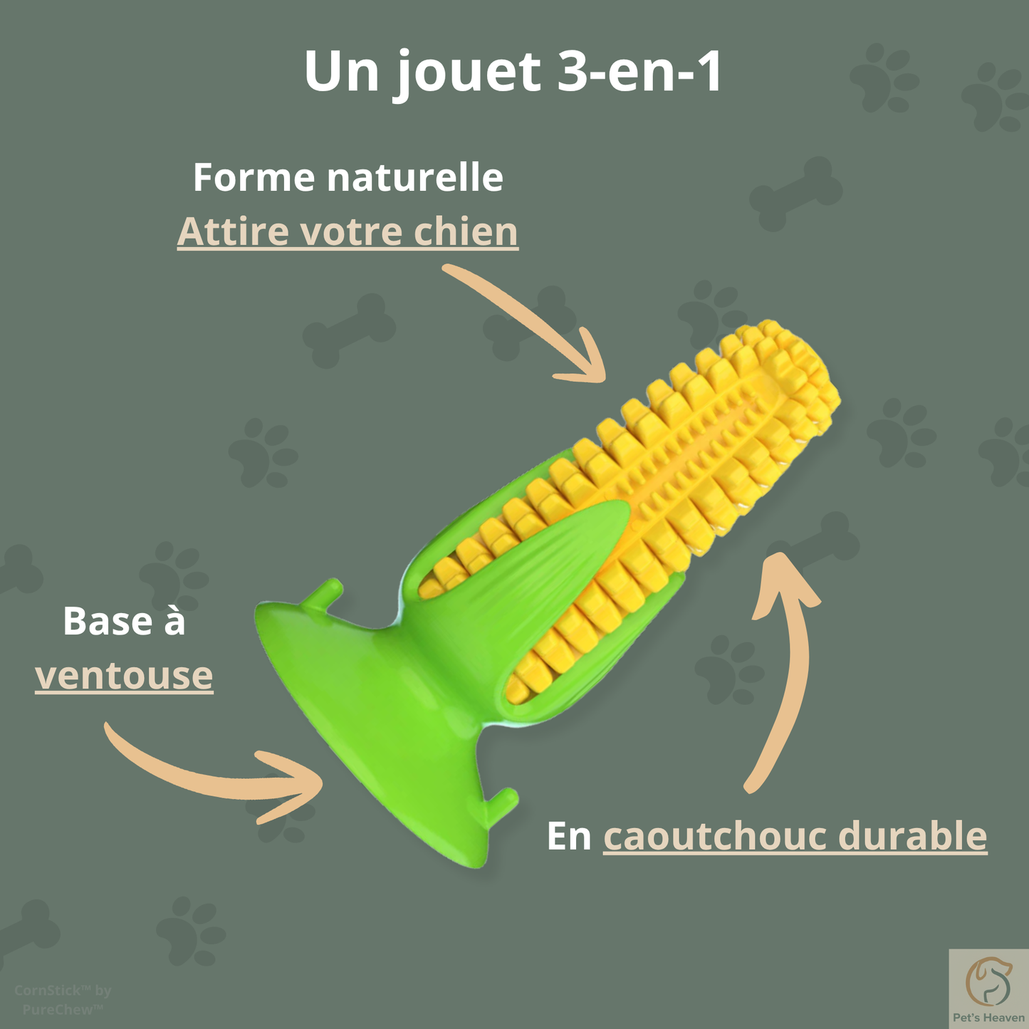 CornStick™・Jouet maïs à mâcher pour chien