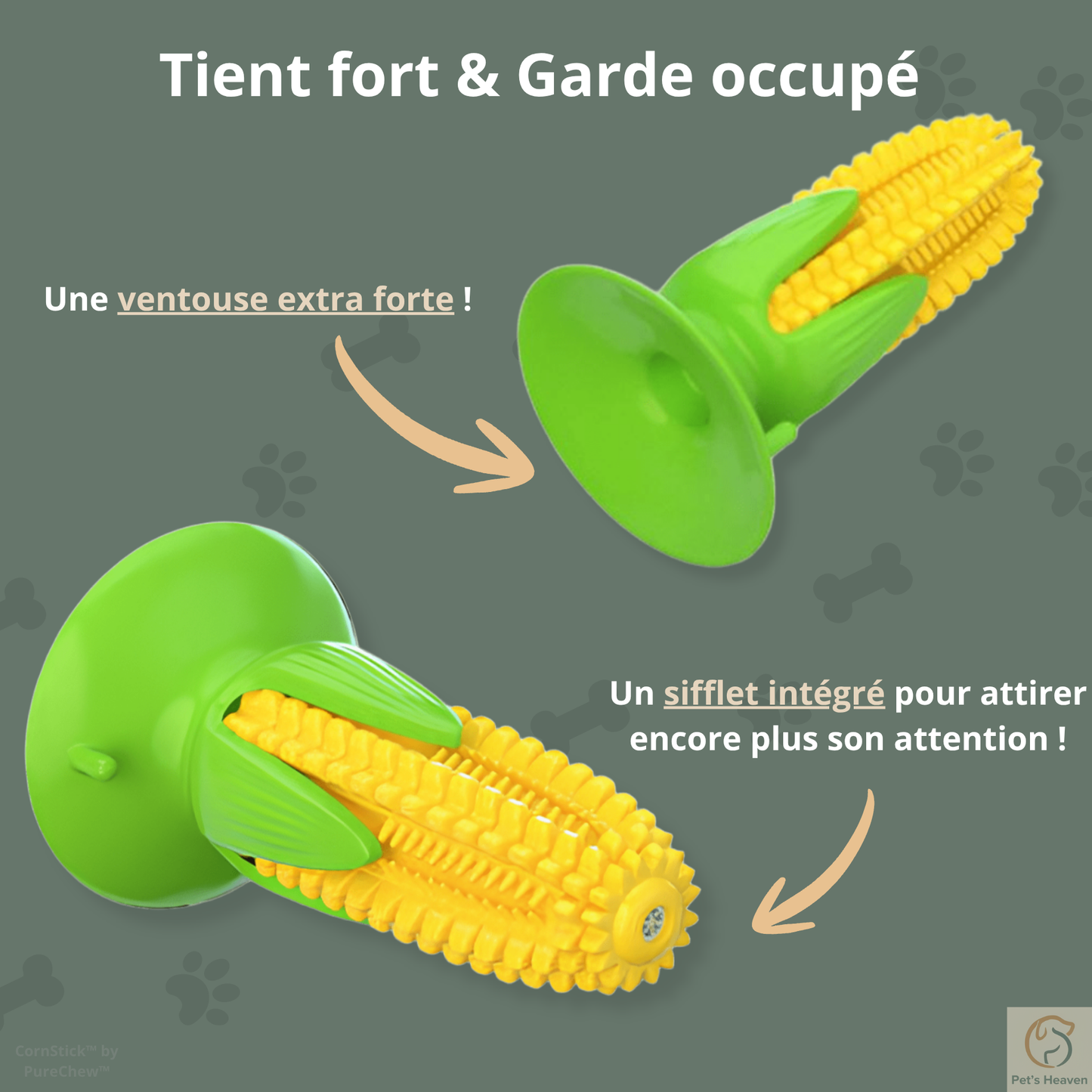 CornStick™・Jouet maïs à mâcher pour chien