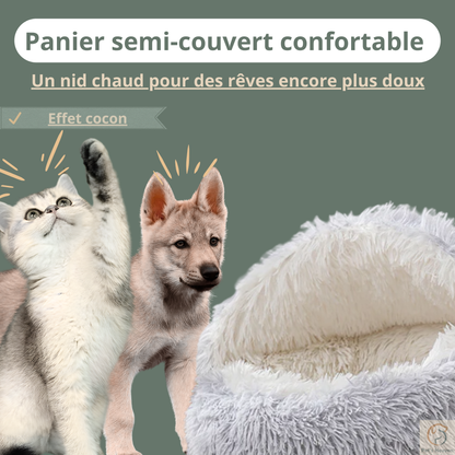 HaloNest™・Panier semi-couvert pour chats et chiens