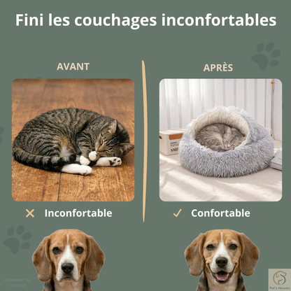 HaloNest™・Panier semi-couvert pour chats et chiens