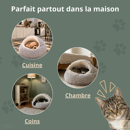 HaloNest™・Panier semi-couvert pour chats et chiens