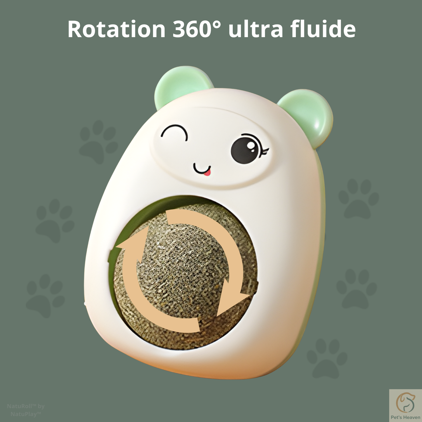 NatuRoll™・Boule rotative d'herbe à chat