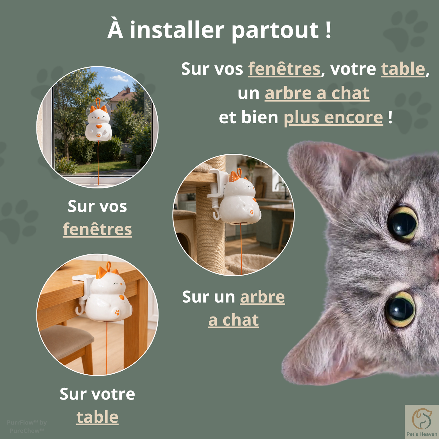 PurrFlow™・Jouet interactif automatique pour chat