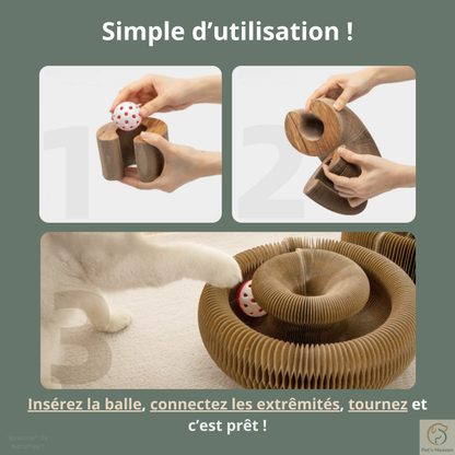 Scratcha™・Griffoir interactif & écologique pour chat